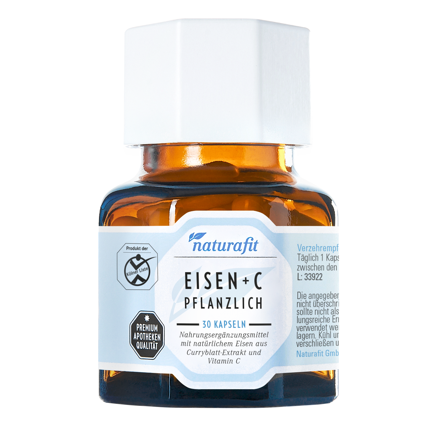 NATURAFIT Eisen plus C pflanzlich Kapseln