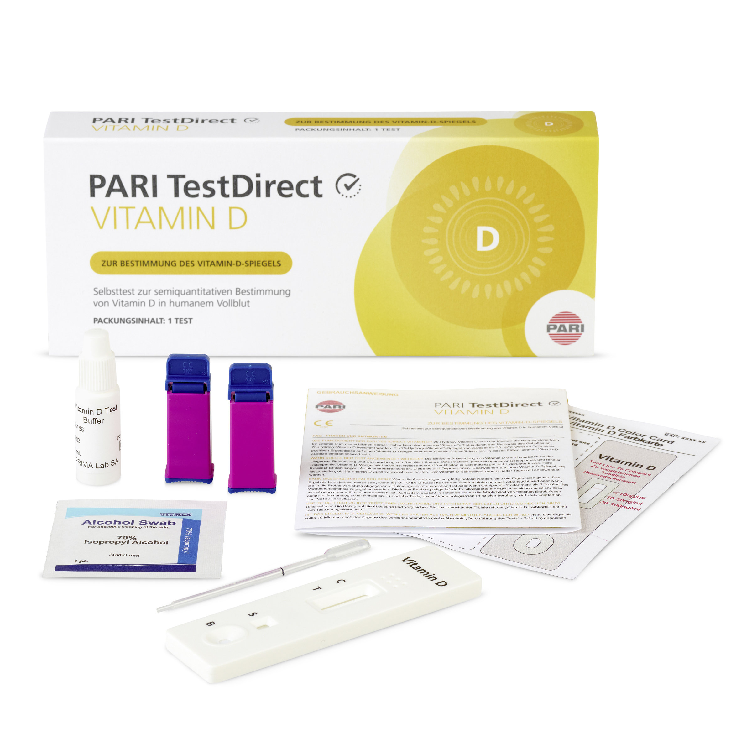PARI TestDirect VITAMIN D Selbsttest Blut PARI TestDirect VITAMIN D Selbsttest Blut